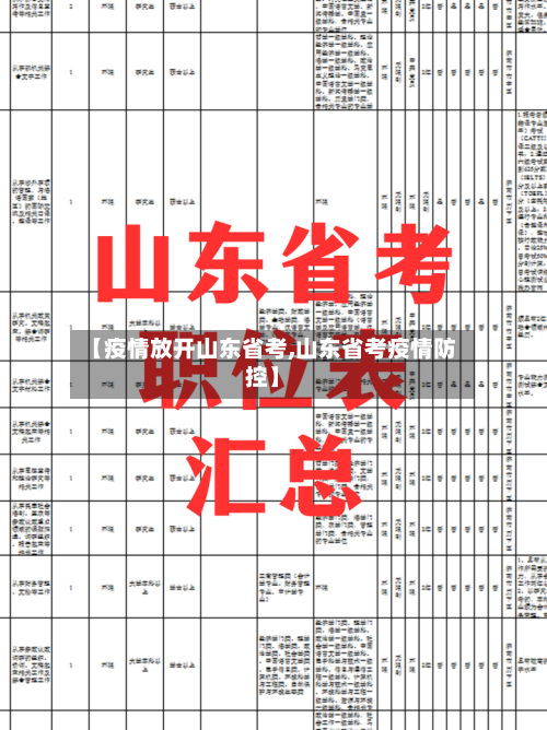 【疫情放开山东省考,山东省考疫情防控】-第2张图片