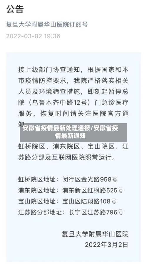 安徽省疫情最新处理通报/安徽省疫情最新通知-第1张图片