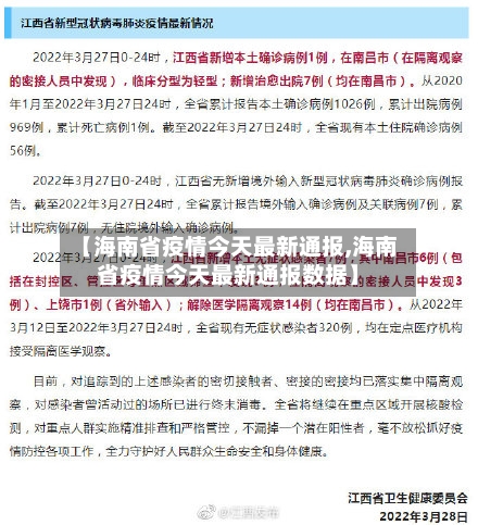 【海南省疫情今天最新通报,海南省疫情今天最新通报数据】-第1张图片