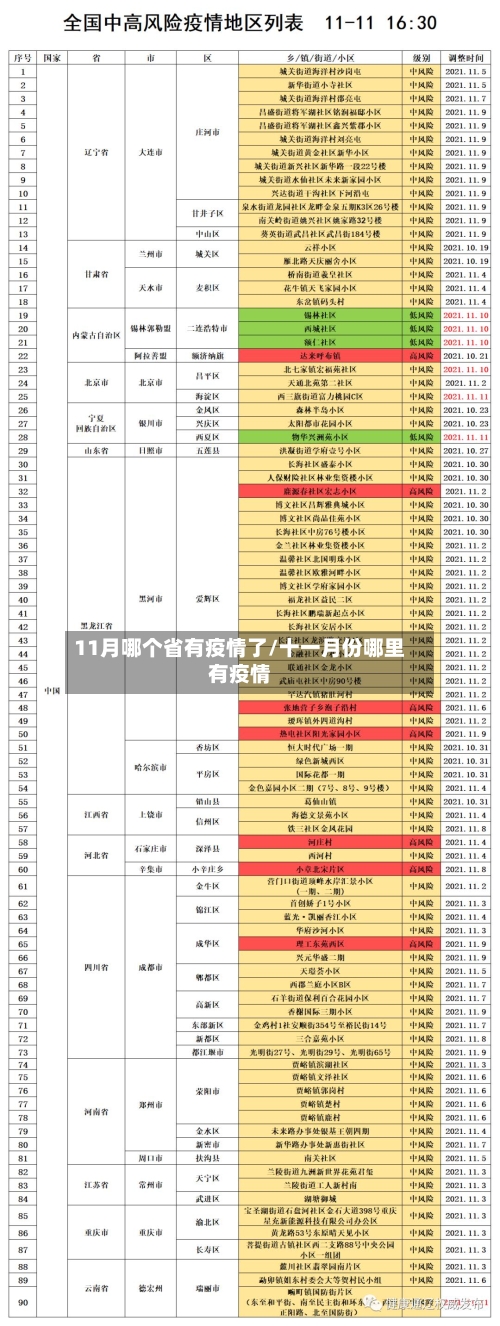 11月哪个省有疫情了/十一月份哪里有疫情-第3张图片