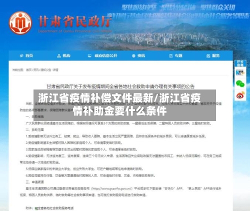 浙江省疫情补偿文件最新/浙江省疫情补助金要什么条件-第2张图片