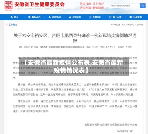 【安徽省最新疫情公布表,安徽省最新疫情情况表】-第1张图片