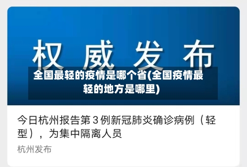 全国最轻的疫情是哪个省(全国疫情最轻的地方是哪里)-第2张图片