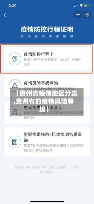 【贵州省疫情地区分类,贵州省的疫情风险等级】-第1张图片