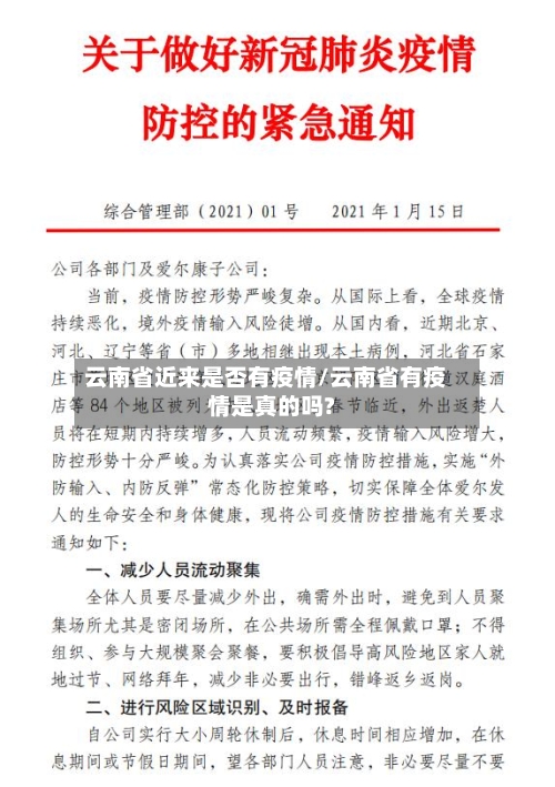 云南省近来是否有疫情/云南省有疫情是真的吗?-第1张图片