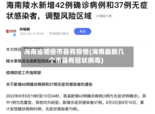 海南省哪些市县有疫情(海南最新几个市县有冠状病毒)-第2张图片