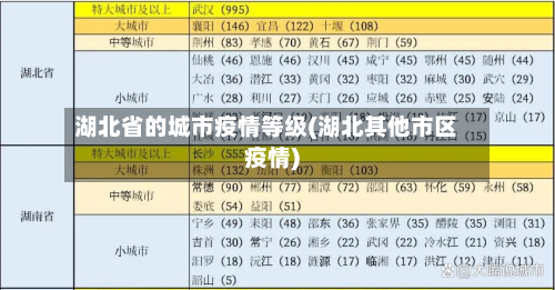 湖北省的城市疫情等级(湖北其他市区疫情)-第1张图片