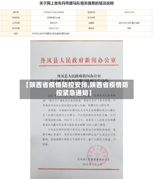 【陕西省疫情防控安排,陕西省疫情防控紧急通知】-第1张图片