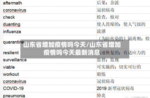 山东省增加疫情吗今天/山东省增加疫情吗今天最新消息-第3张图片