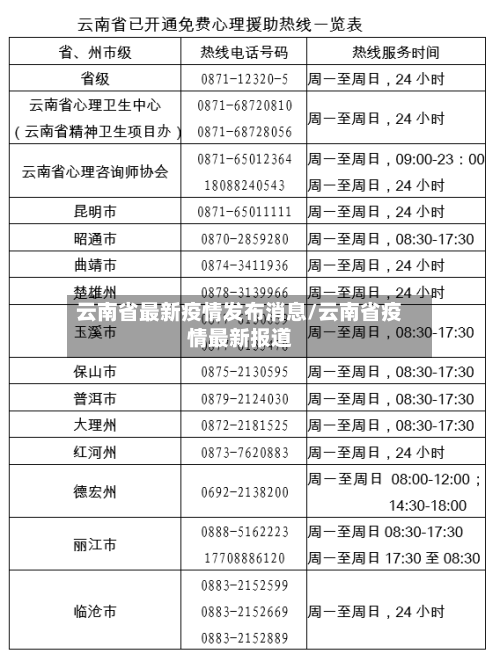 云南省最新疫情发布消息/云南省疫情最新报道-第3张图片