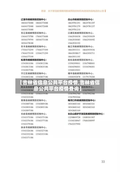 【吉林省信息公共平台疫情,吉林省信息公共平台疫情查询】-第2张图片