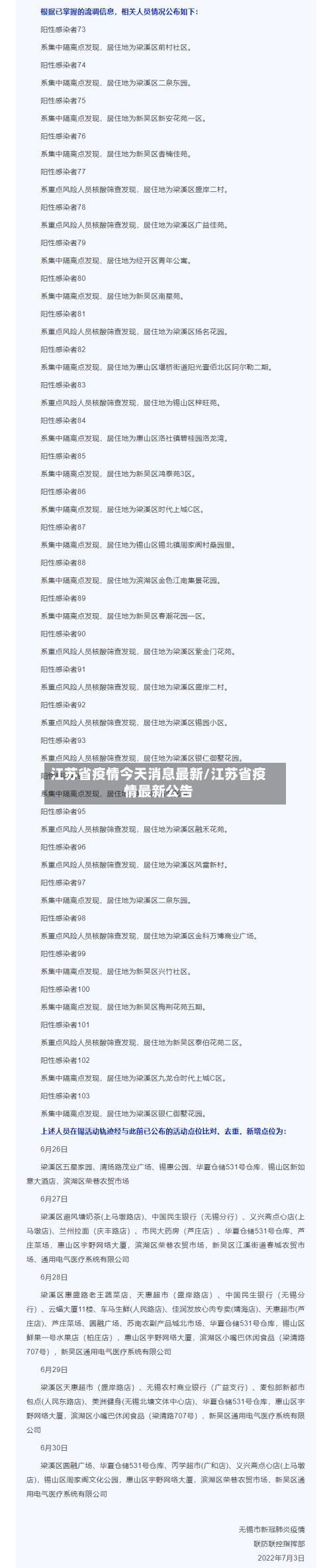 江苏省疫情今天消息最新/江苏省疫情最新公告-第3张图片