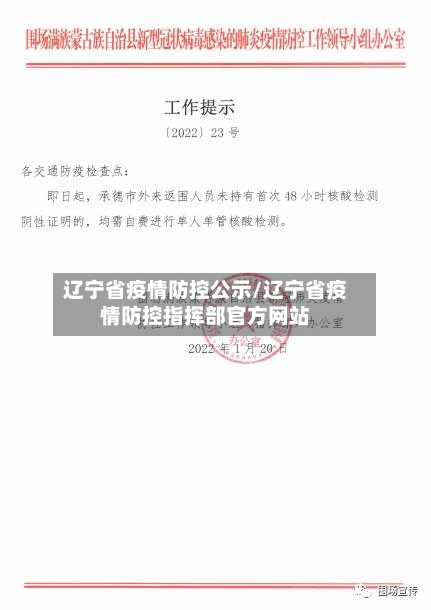 辽宁省疫情防控公示/辽宁省疫情防控指挥部官方网站-第2张图片