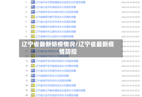 辽宁省最新防疫情况/辽宁省最新疫情防控-第1张图片