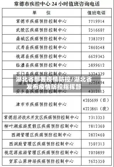 湖北省部署疫情防控/湖北省发布疫情防控指挥部-第1张图片