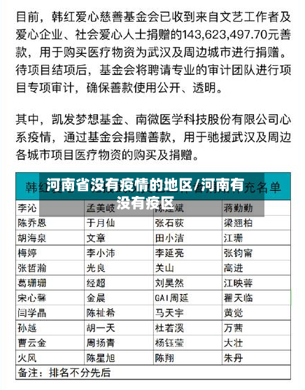 河南省没有疫情的地区/河南有没有疫区-第1张图片