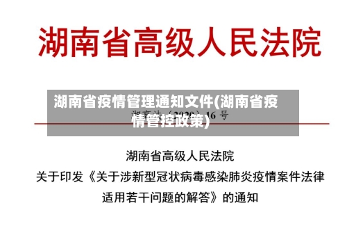 湖南省疫情管理通知文件(湖南省疫情管控政策)-第1张图片