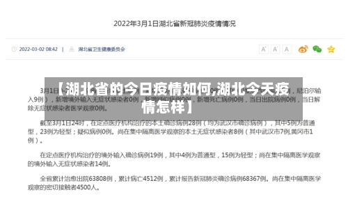 【湖北省的今日疫情如何,湖北今天疫情怎样】-第1张图片