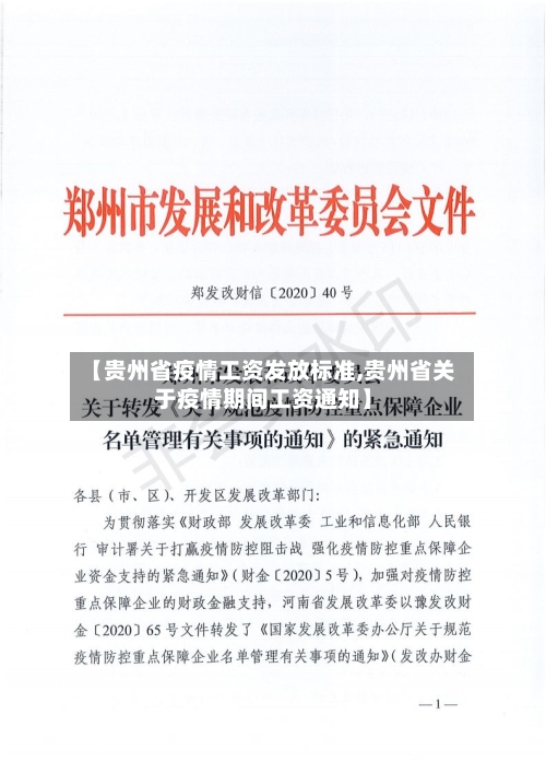 【贵州省疫情工资发放标准,贵州省关于疫情期间工资通知】-第2张图片
