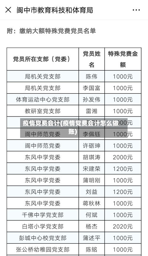 疫情党费会计(疫情党费会计怎么做账)-第1张图片