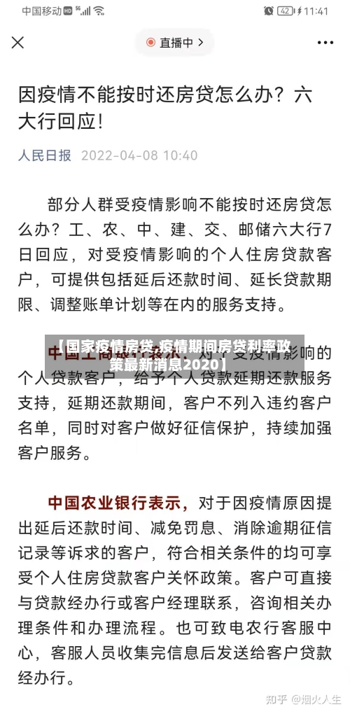 【国家疫情房贷,疫情期间房贷利率政策最新消息2020】-第3张图片