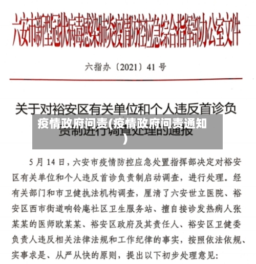 疫情政府问责(疫情政府问责通知)-第1张图片