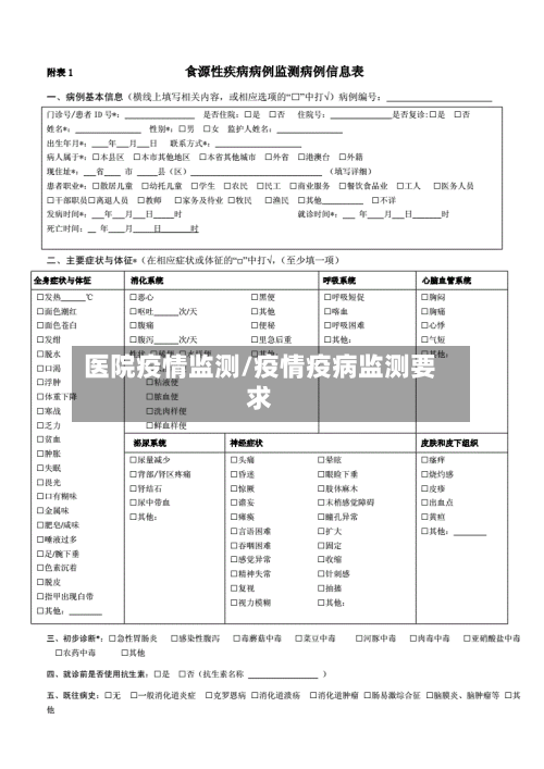 医院疫情监测/疫情疫病监测要求-第2张图片