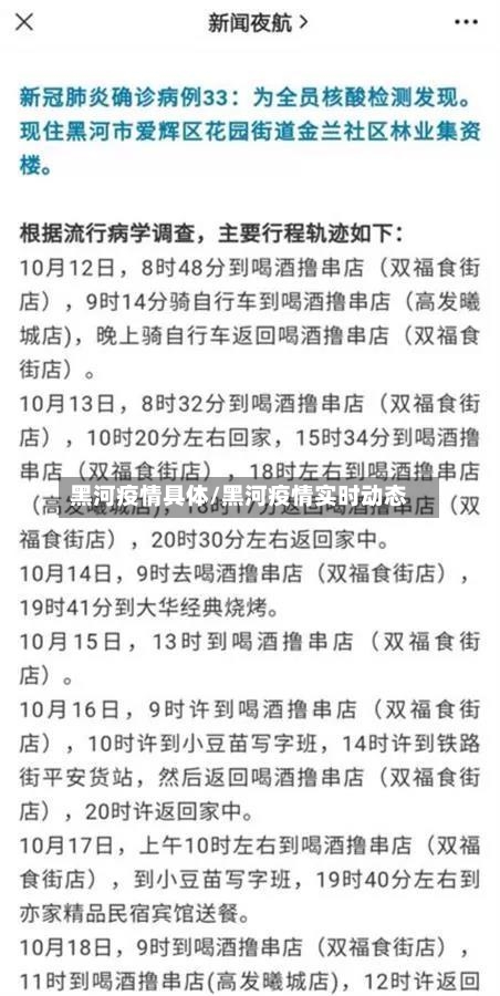 黑河疫情具体/黑河疫情实时动态-第1张图片
