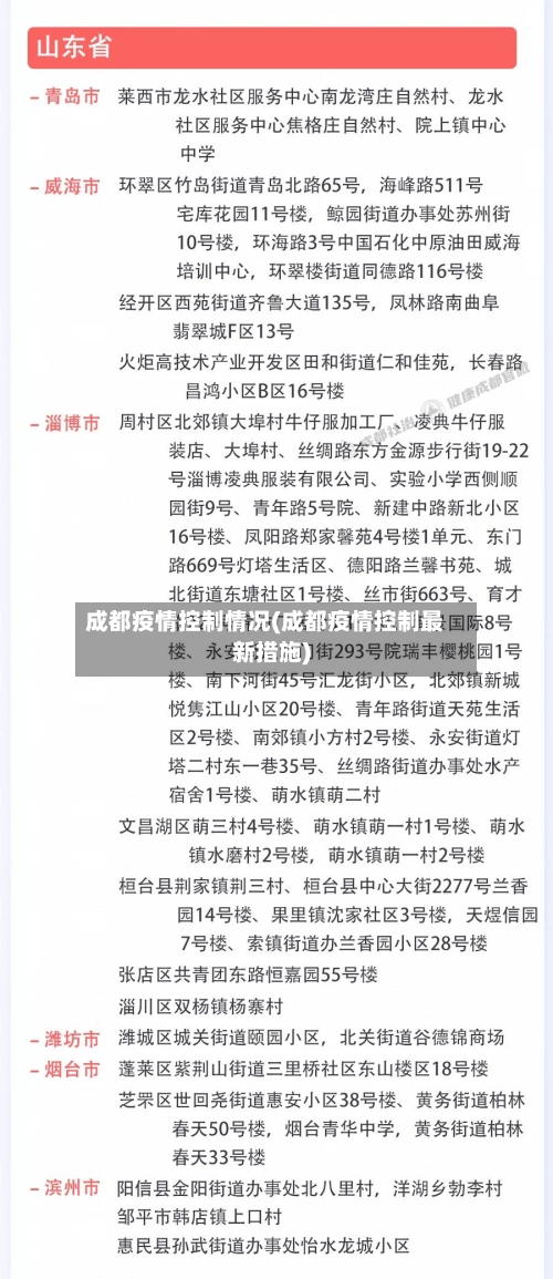 成都疫情控制情况(成都疫情控制最新措施)-第3张图片