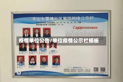 疫情单位公告/单位疫情公示栏模板-第1张图片