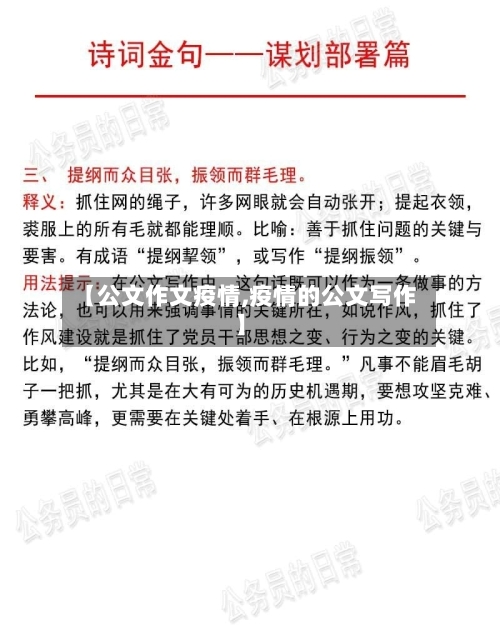 【公文作文疫情,疫情的公文写作】-第2张图片