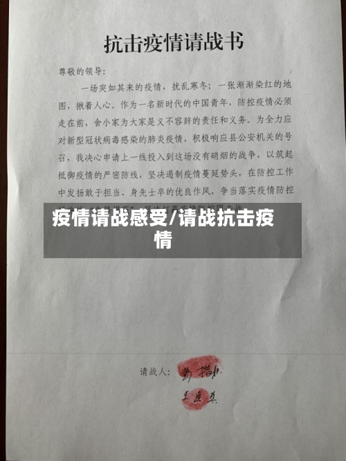 疫情请战感受/请战抗击疫情-第1张图片