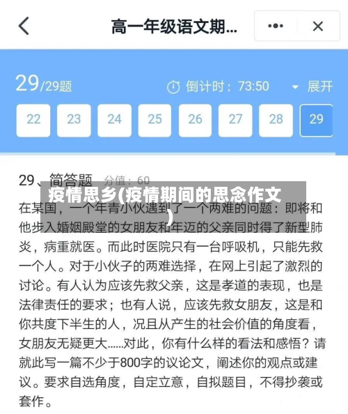 疫情思乡(疫情期间的思念作文)-第2张图片