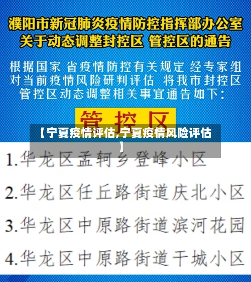 【宁夏疫情评估,宁夏疫情风险评估】-第2张图片