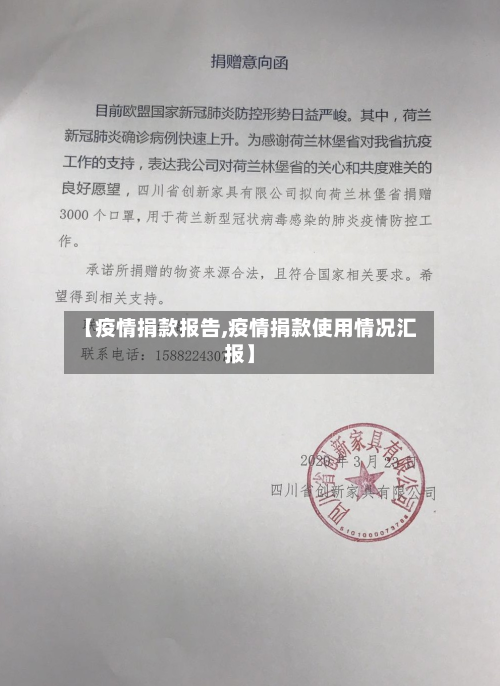 【疫情捐款报告,疫情捐款使用情况汇报】-第2张图片