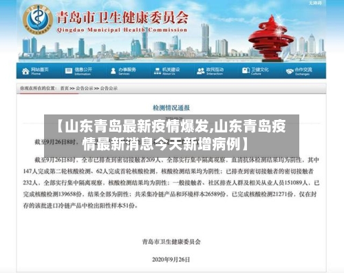 【山东青岛最新疫情爆发,山东青岛疫情最新消息今天新增病例】-第3张图片