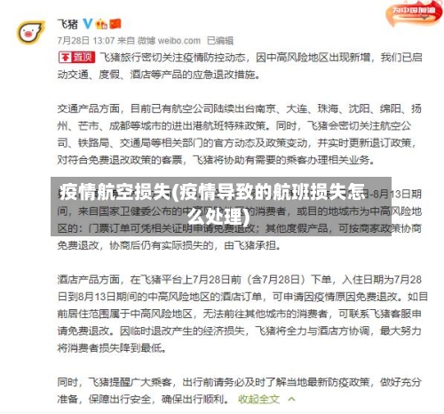 疫情航空损失(疫情导致的航班损失怎么处理)-第1张图片