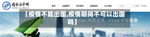 【疫情不能出国,疫情期间不可以出国吗】-第1张图片